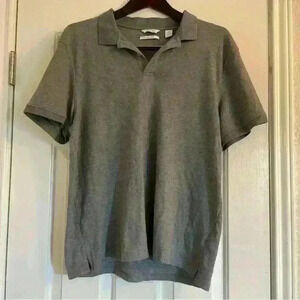 Calvin Klein  Short Sleeve Polo Gray Shirt Size Large